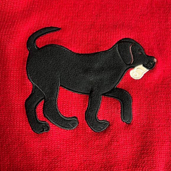 Vintage Timber Lea Womens Sweater Cardigan Collared Button Down Dog Theme Red 2X - Picture 8 of 14